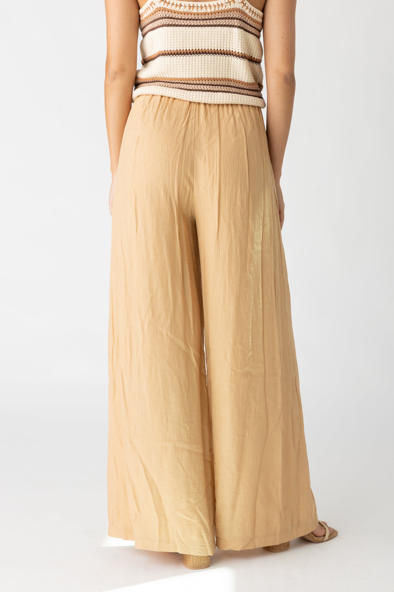 Holly Crinkle Pleat Wide Leg Pant - fab'rik