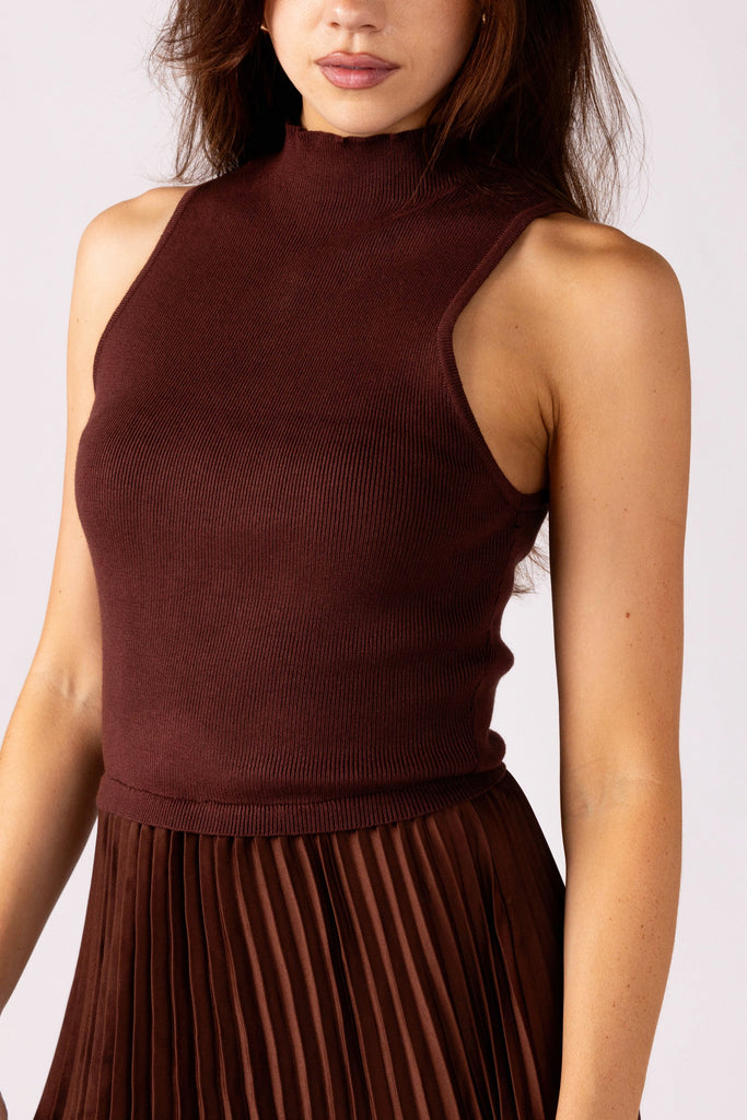 Shelley Pleated Skirt Midi Dress - fab'rik