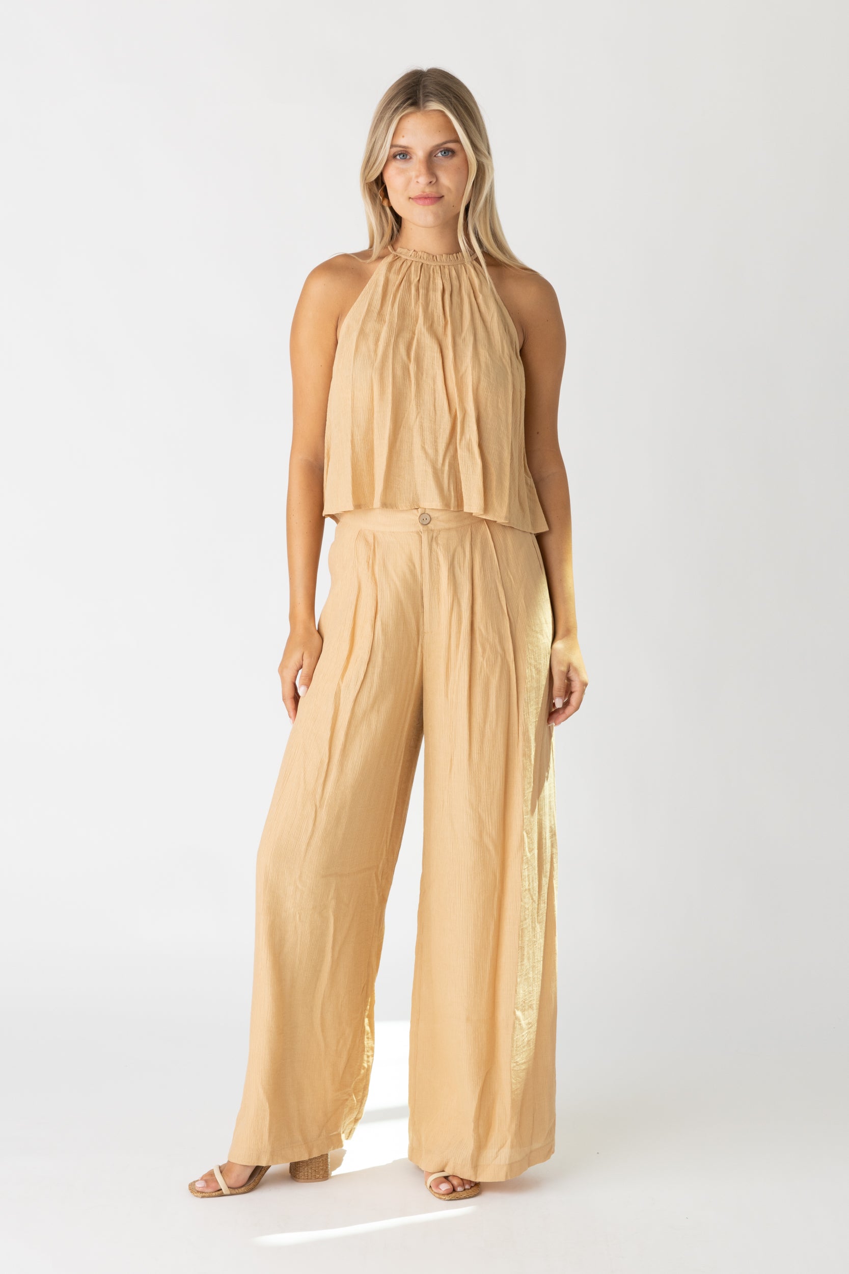 Holly Crinkle Halter Top - fab'rik