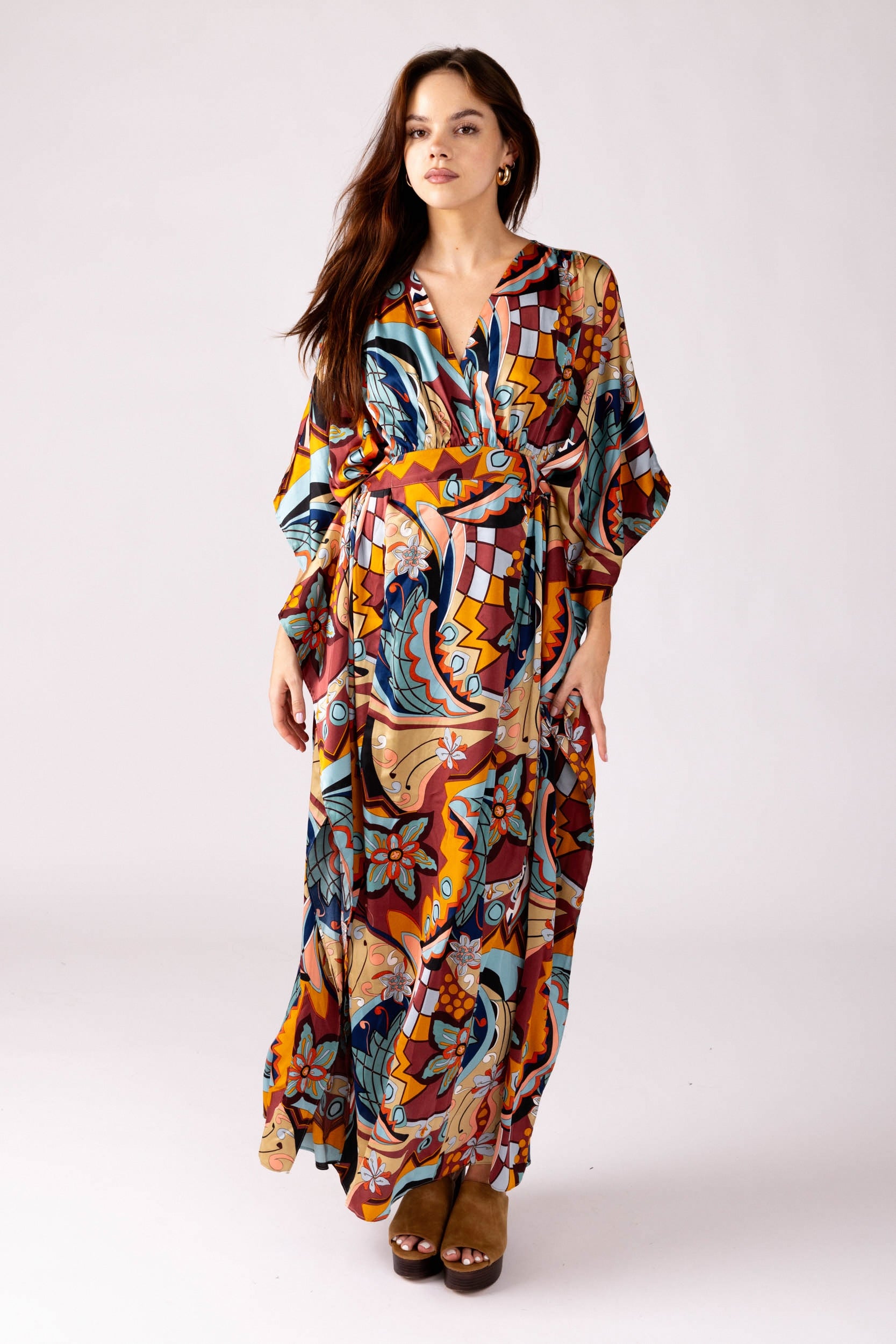 Phoebe Kimono Sleeve Maxi Dress - fab'rik