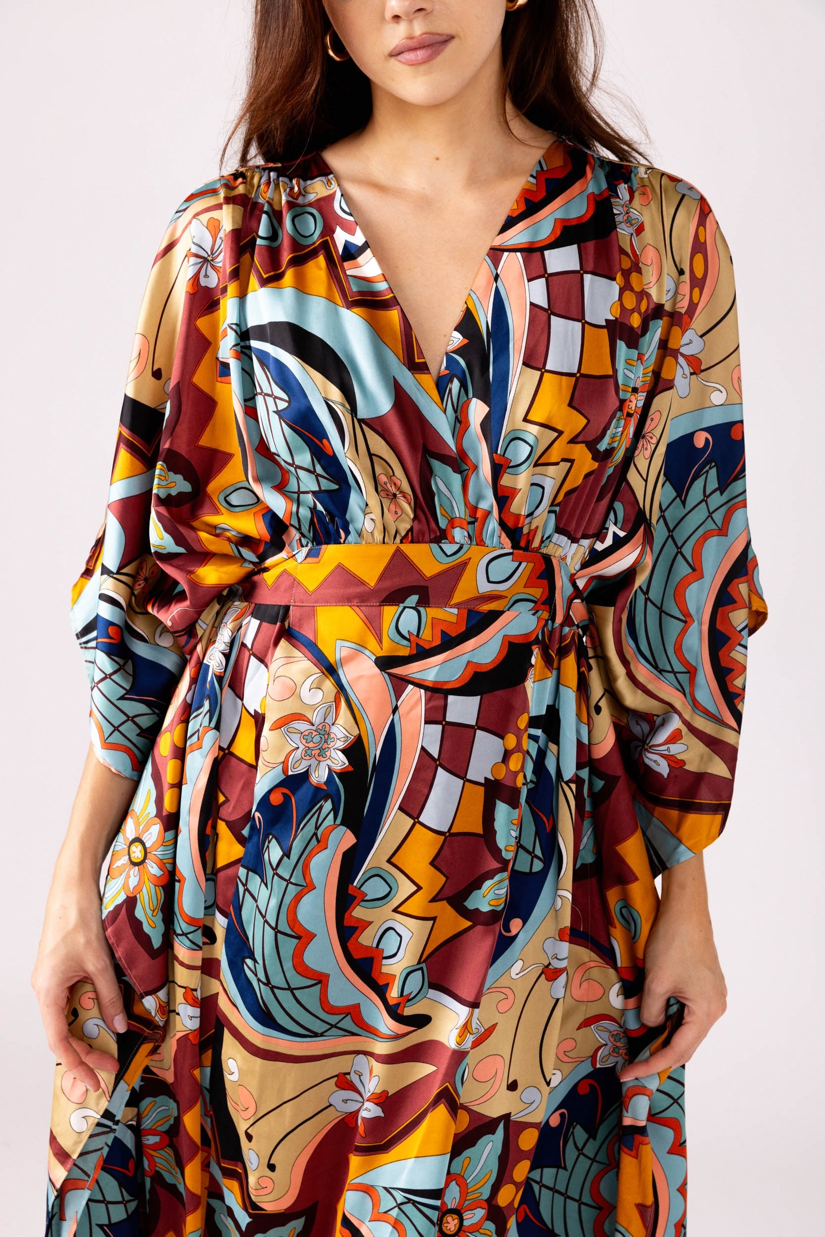 Phoebe Kimono Sleeve Maxi Dress - fab'rik