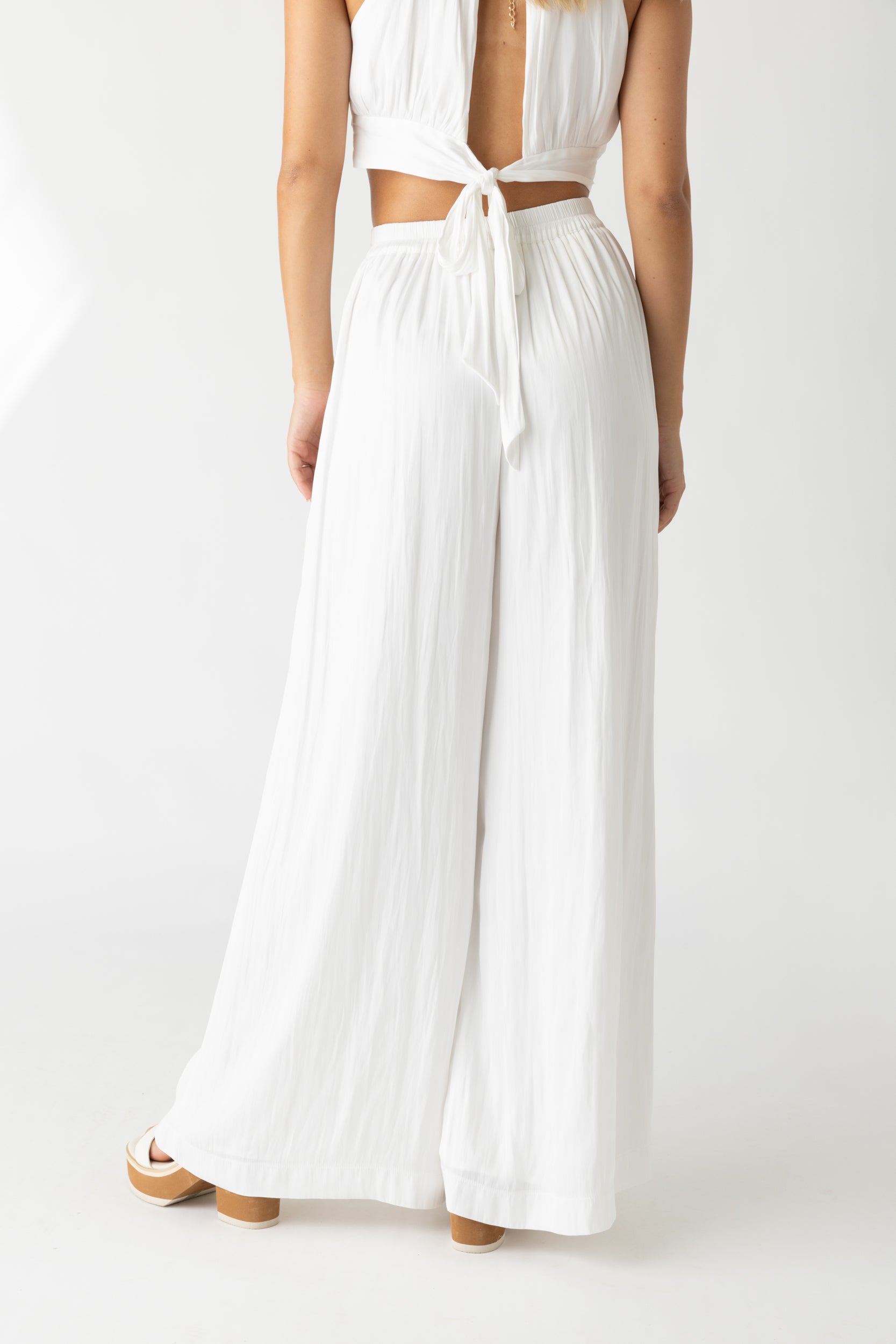 Brandy Smocked Waist Wide Leg Pant - fab'rik
