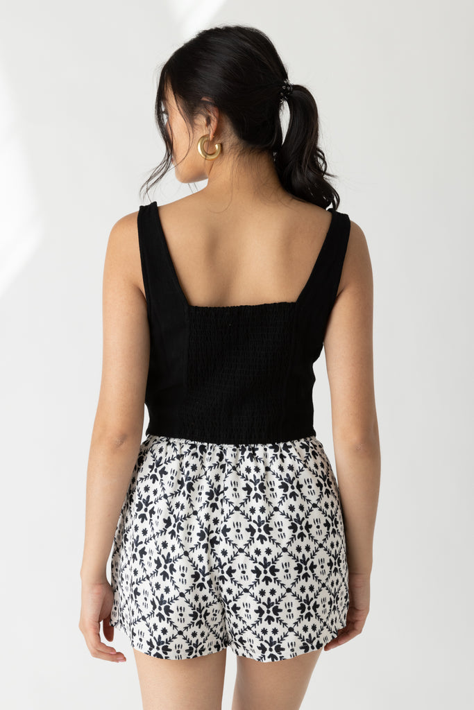 Becky Linen Cropped Tank - fab'rik