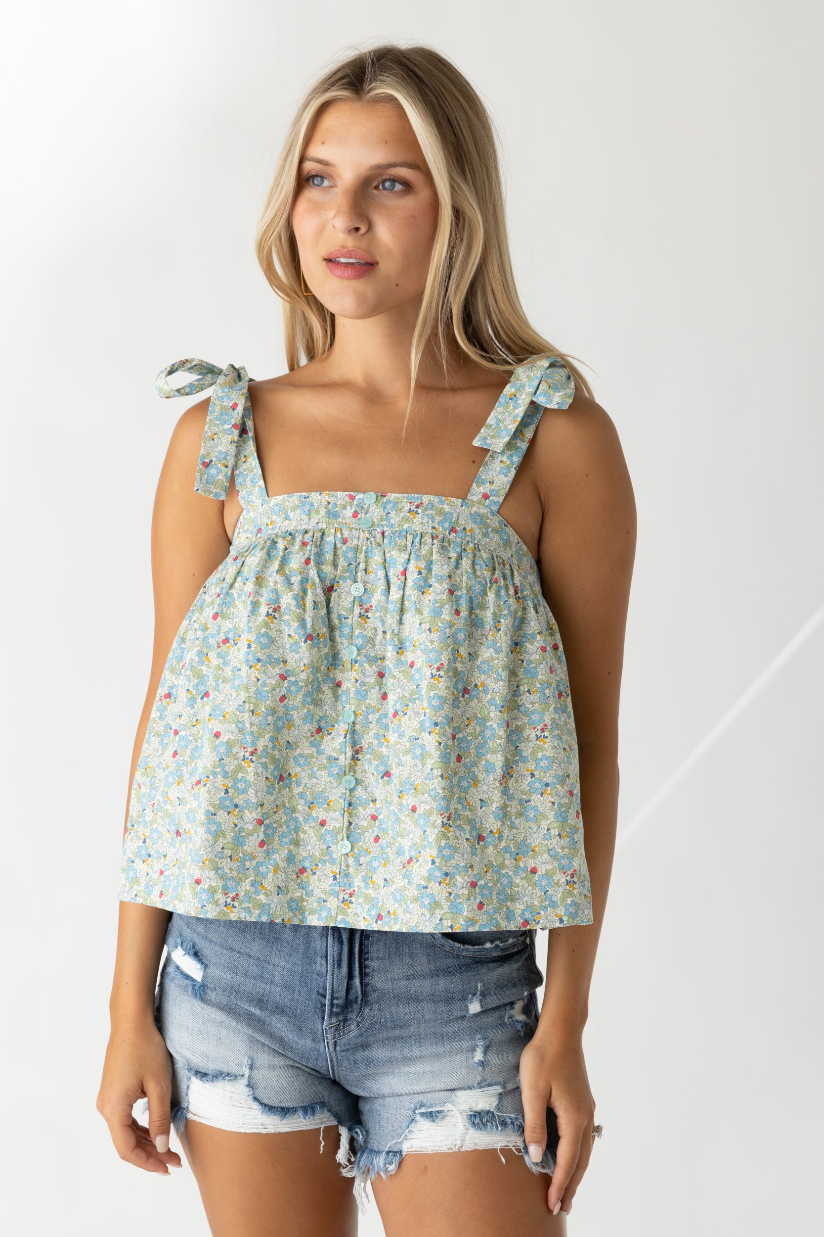 Alex Floral Tie Strap Cami - fab'rik
