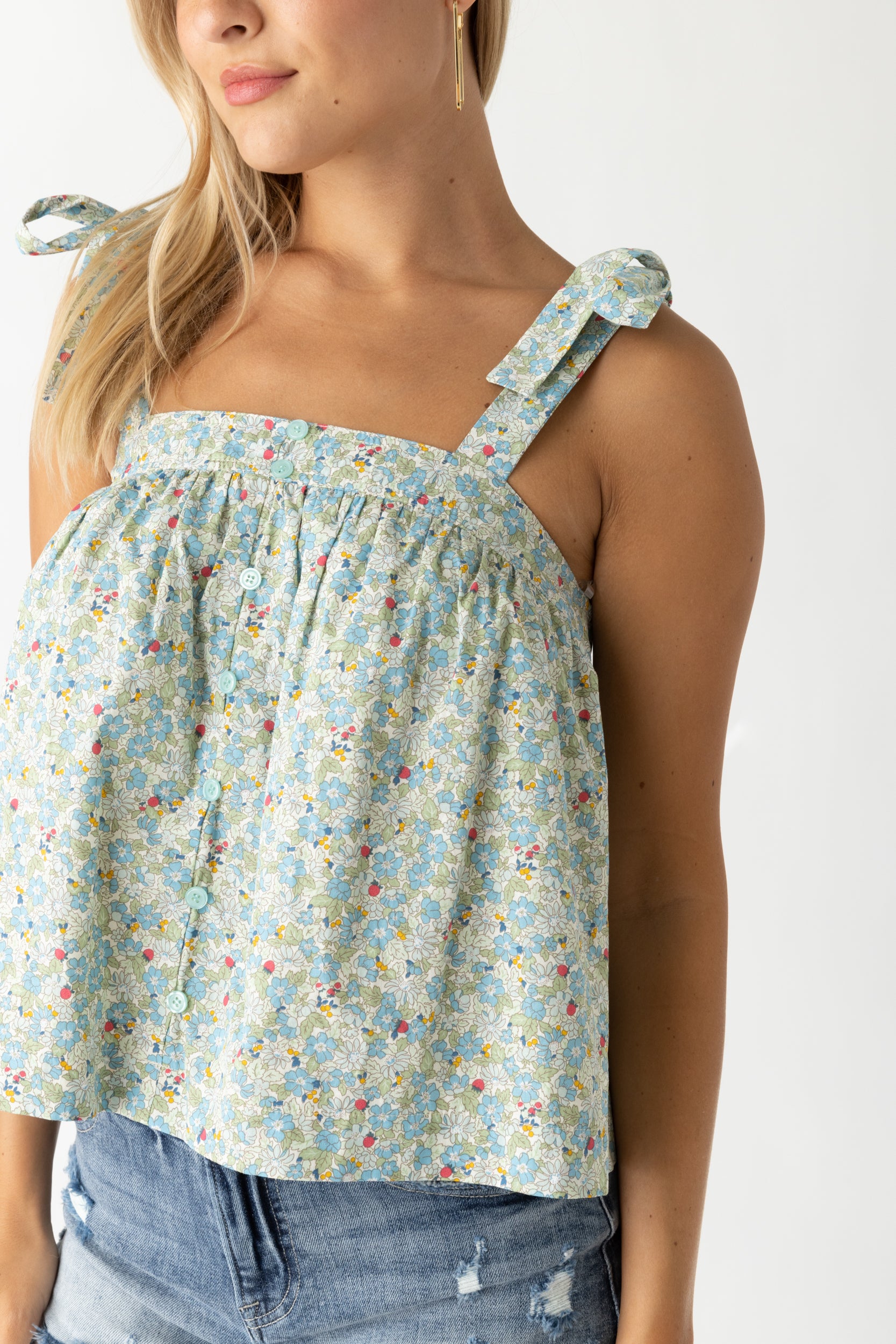 Alex Floral Tie Strap Cami - fab'rik