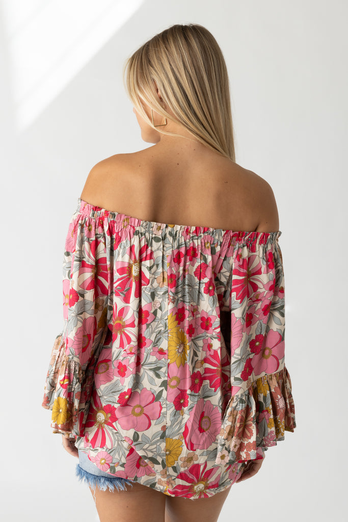 Dylan Floral Bell Sleeve Blouse - fab'rik