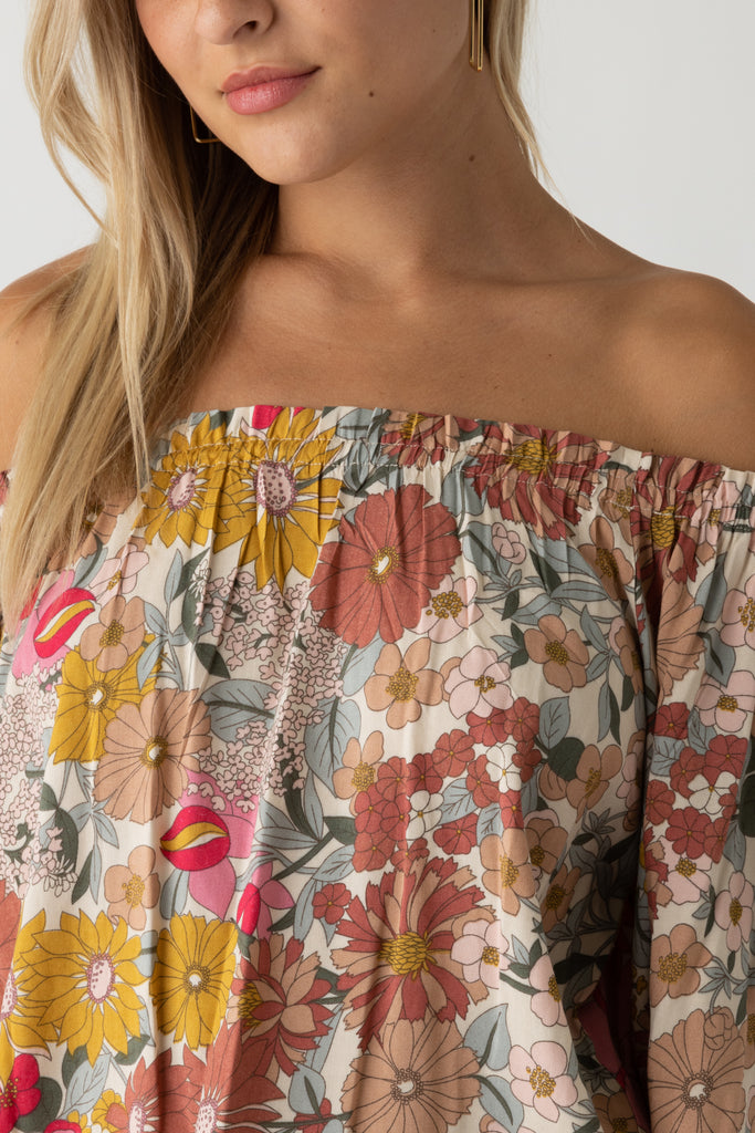 Dylan Floral Bell Sleeve Blouse - fab'rik