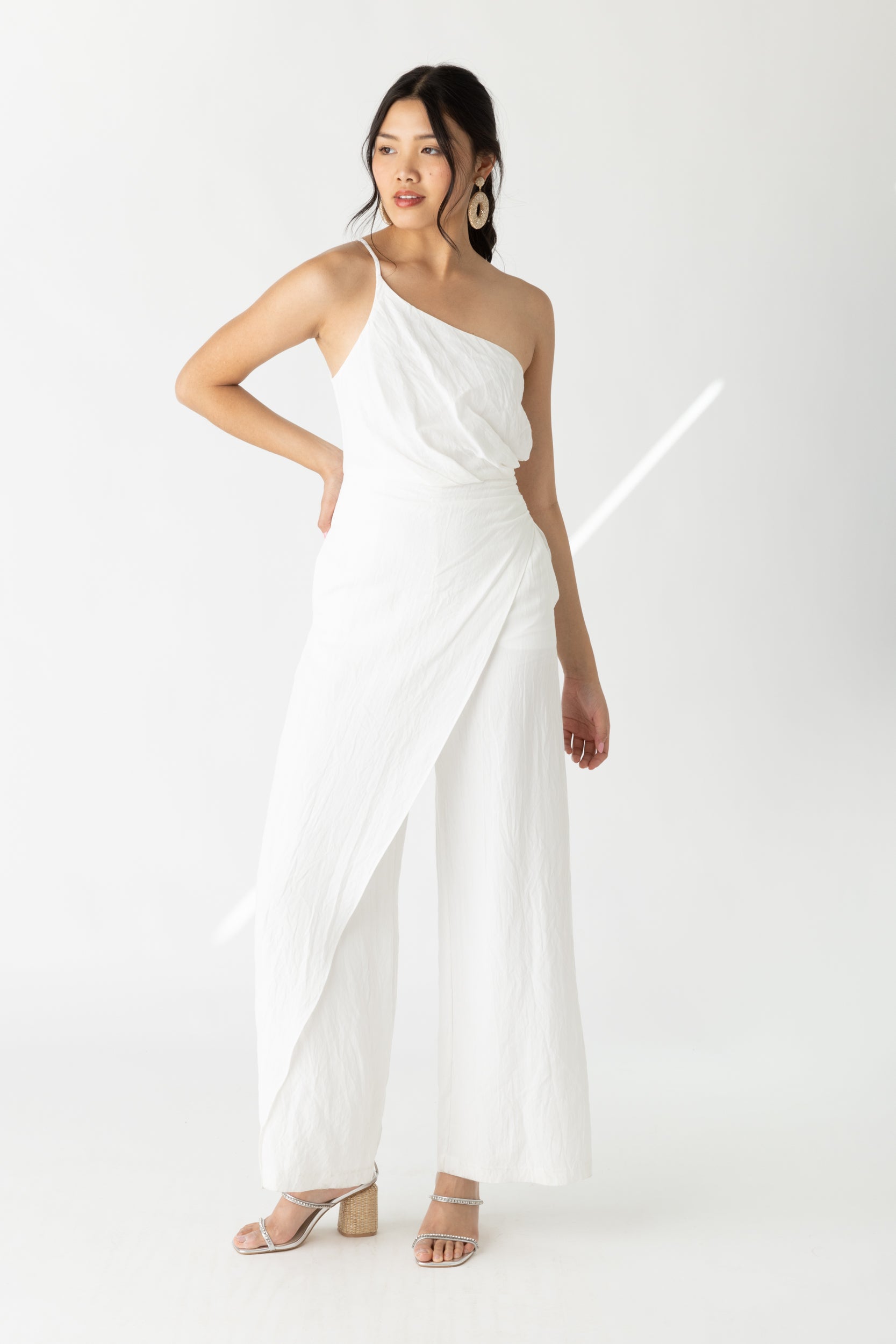 Grace One Shoulder Wrap Jumpsuit - fab'rik