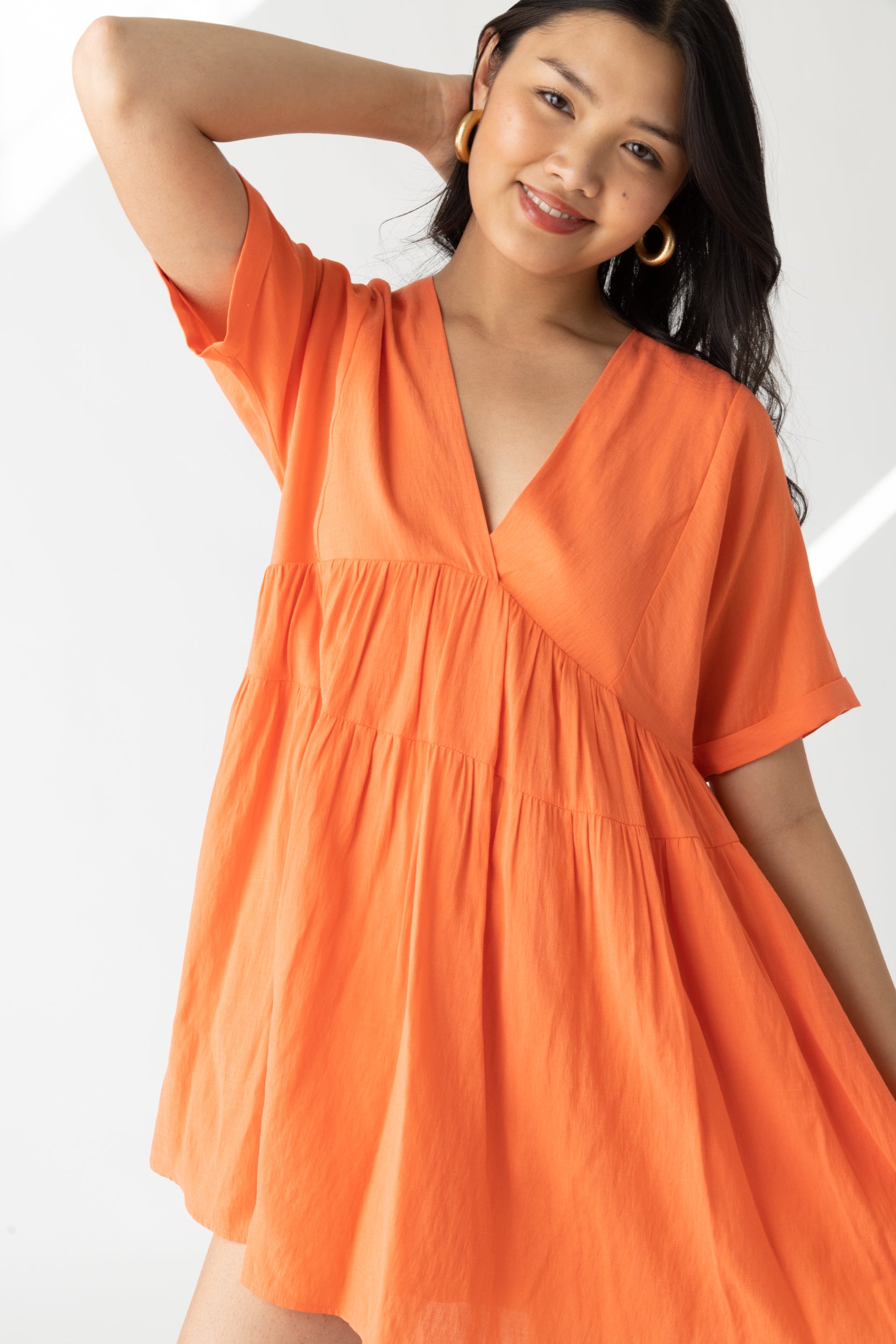 Holloway V Neck Tiered Dress - fab'rik