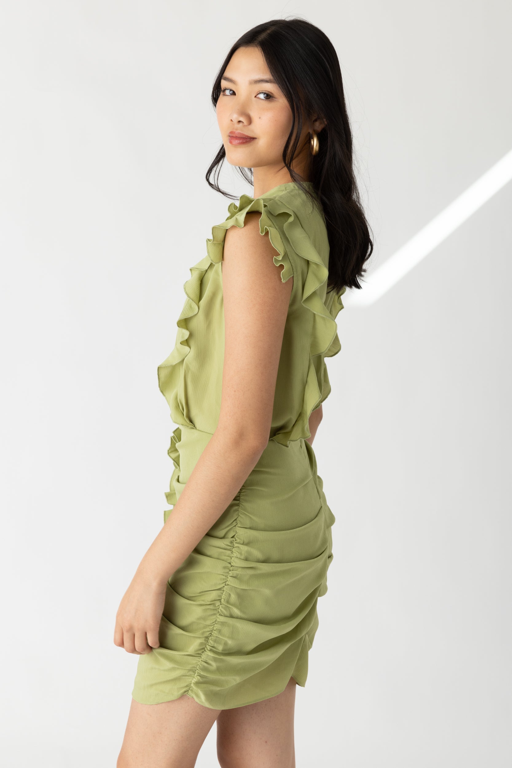 Lenny Gathered Skirt Mini Dress - fab'rik