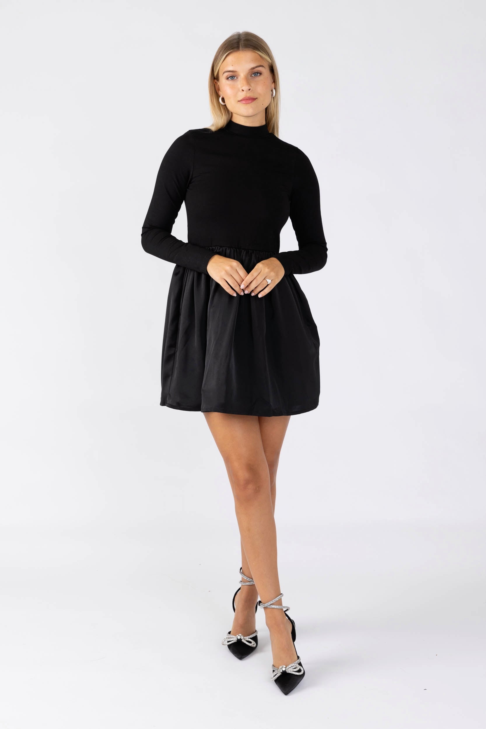 Natalie Woven Mix Dress - fab'rik