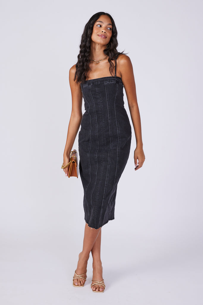 Asia Denim Bodycon Dress - fab'rik