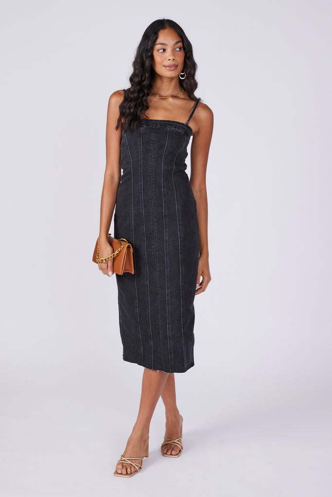 Asia Denim Bodycon Dress - fab'rik
