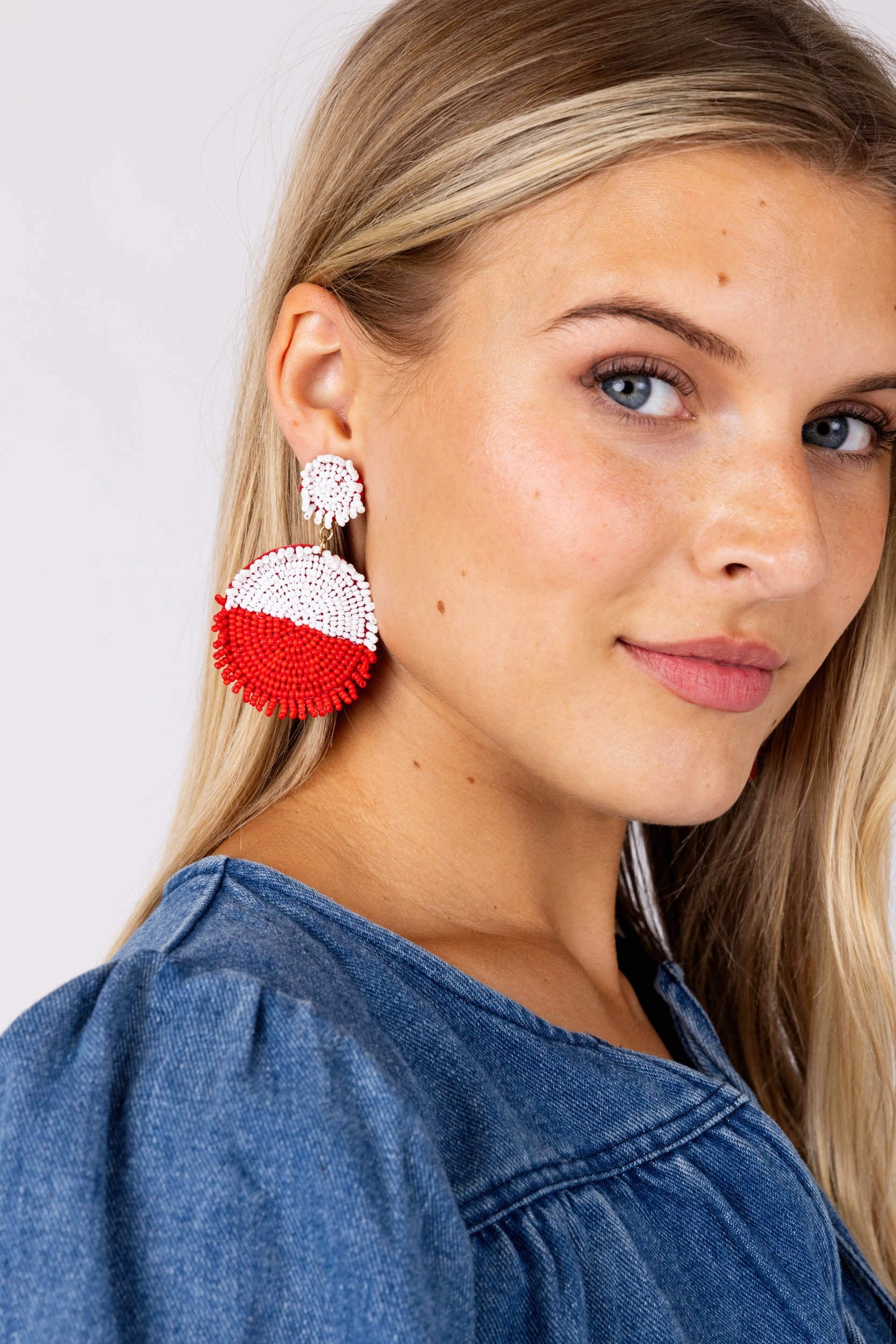 Lilian Round Beaded Earrings - fab'rik