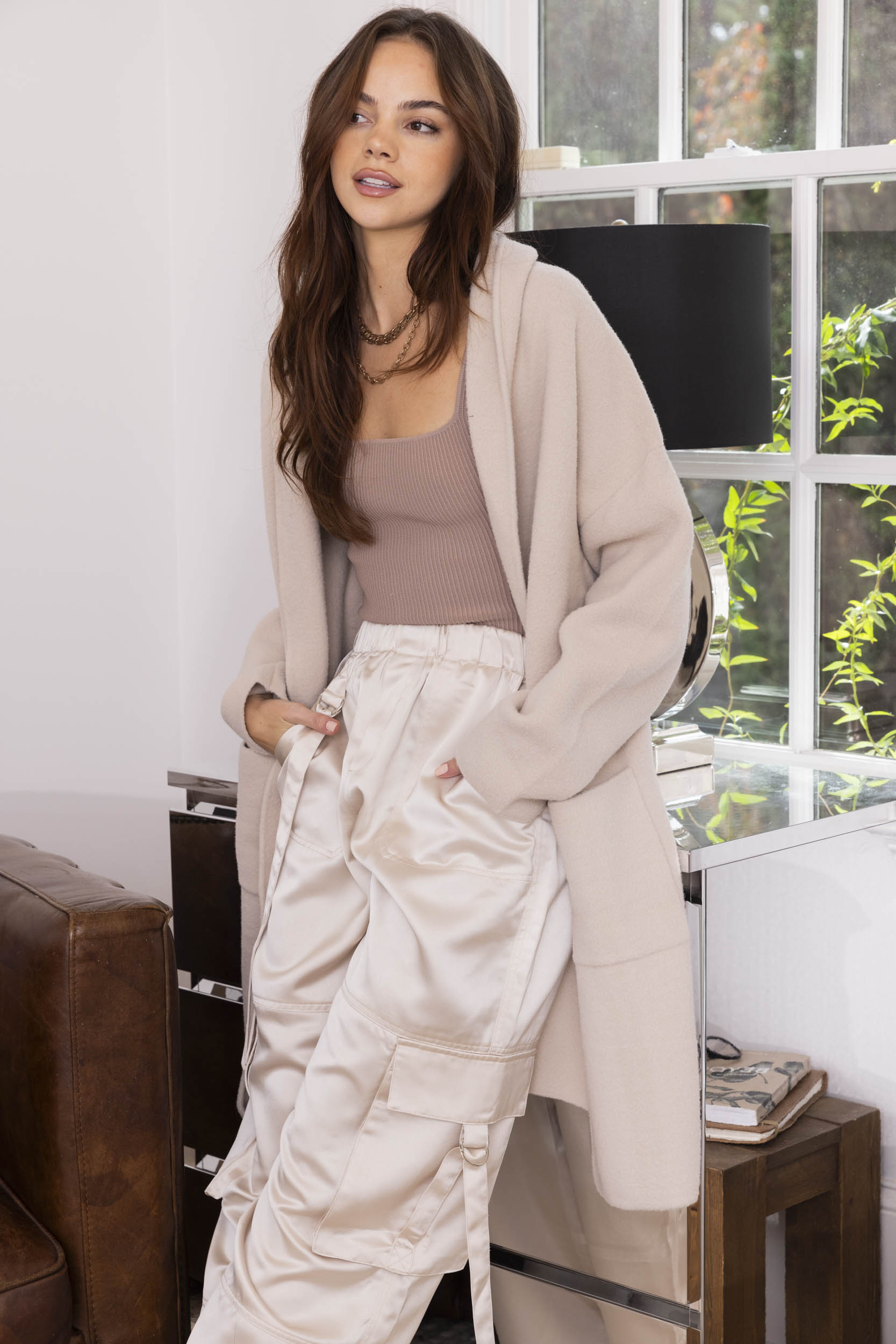 Flora Knit Shawl Collar Coat - fab'rik