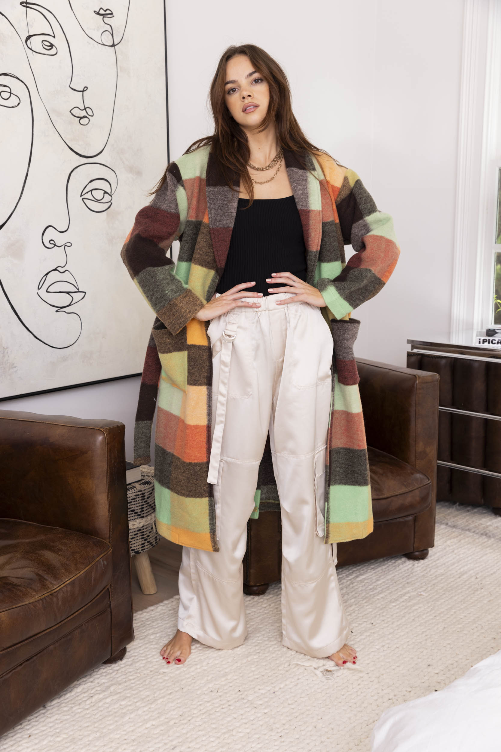 Lilah Fuzzy Midi Coat - fab'rik