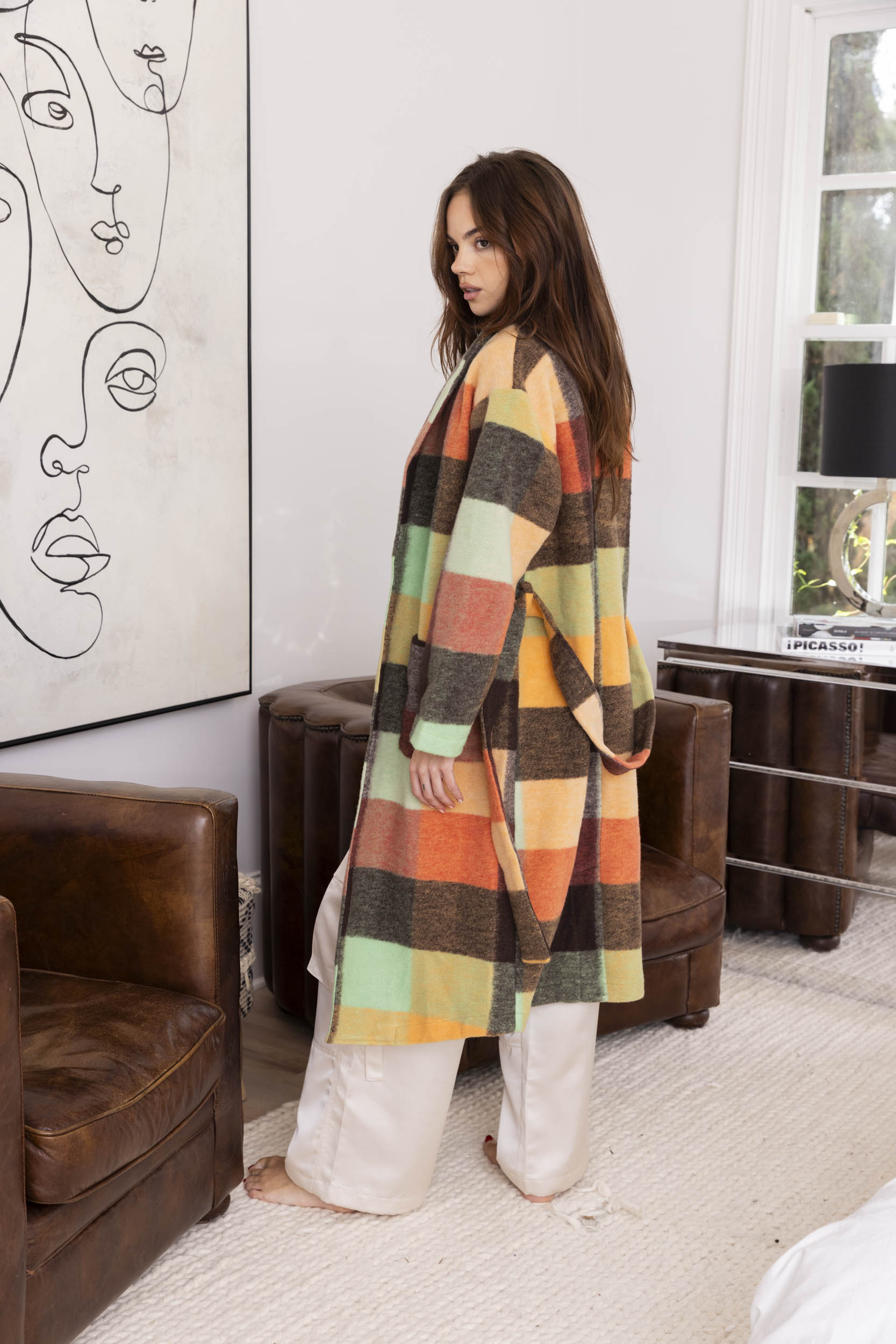 Lilah Fuzzy Midi Coat - fab'rik