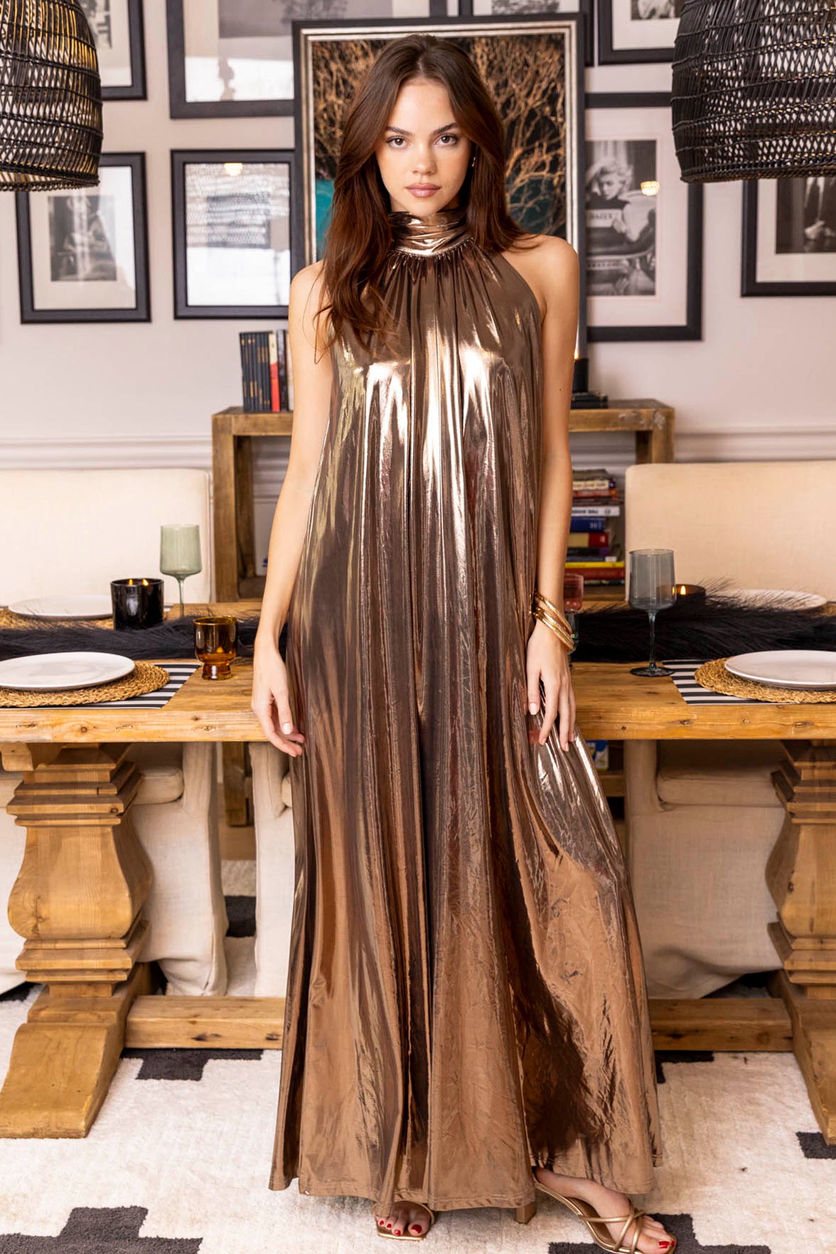 Bianca Metallic Jumpsuit - fab'rik
