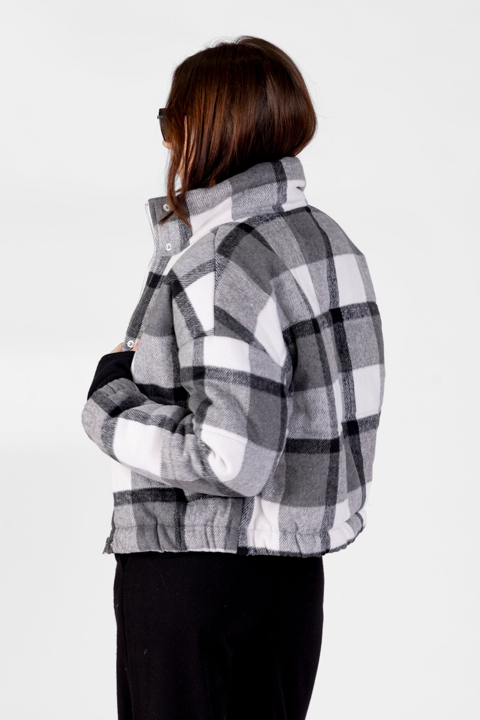 Aliza Plaid Puffer Jacket - fab'rik