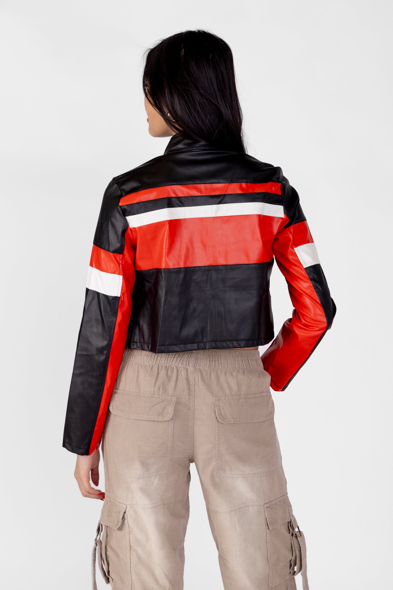 Cooper Faux Leather Track Jacket - fab'rik