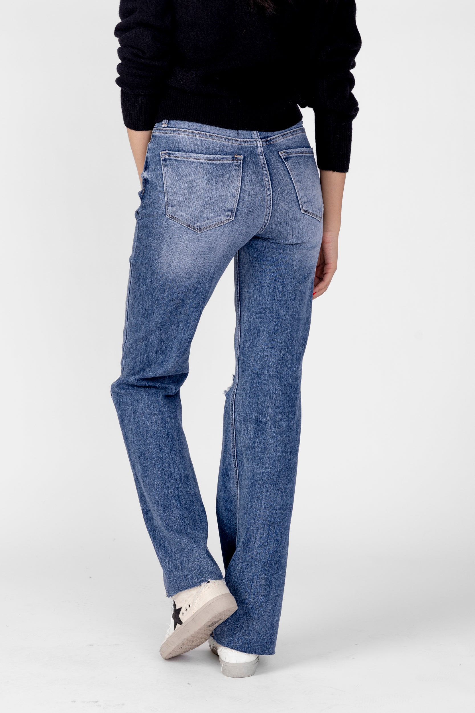 Thea High Rise Long Inseam Straight Leg Jean - fab'rik