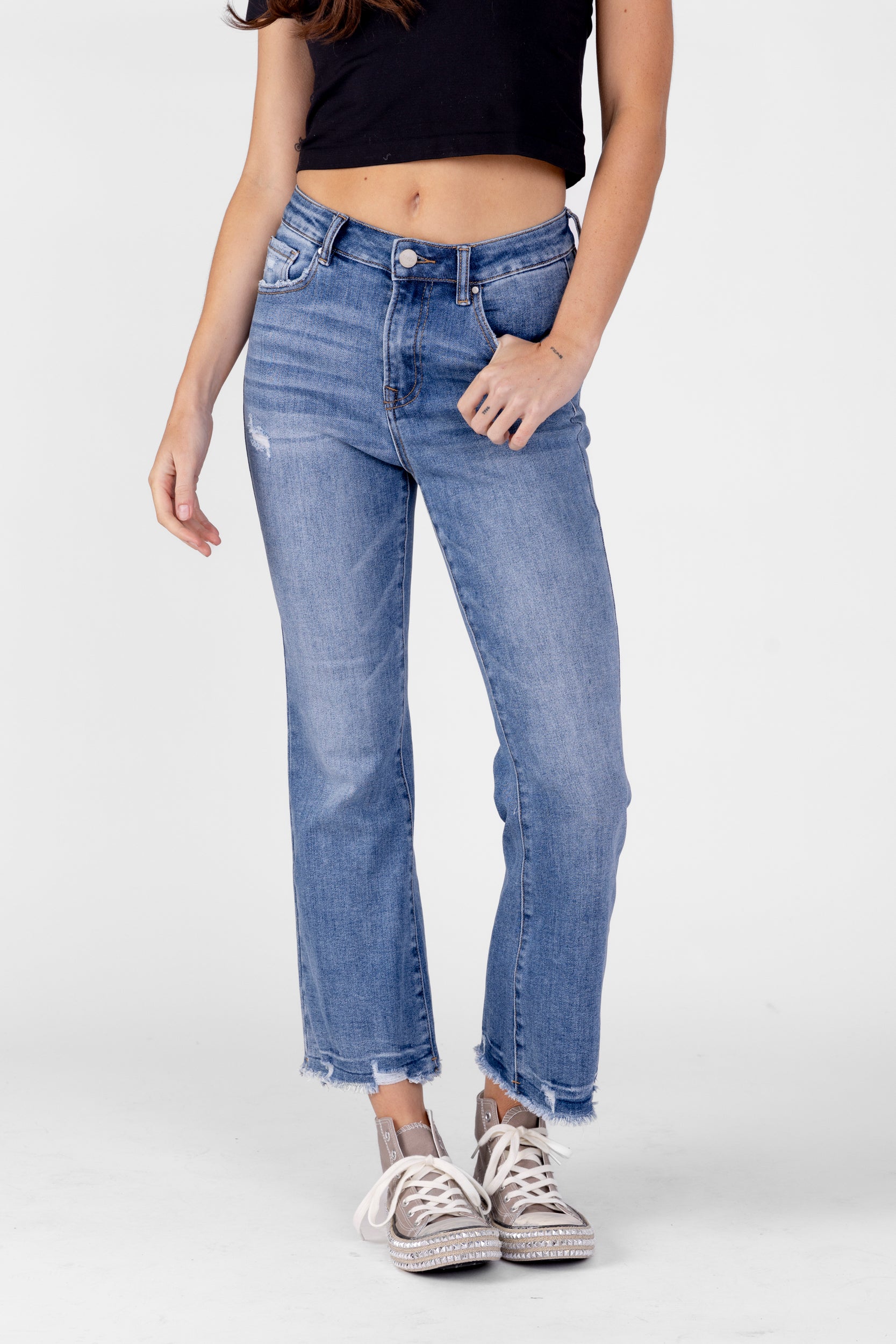 Kelli High Rise Ankle Flare Jeans - fab'rik
