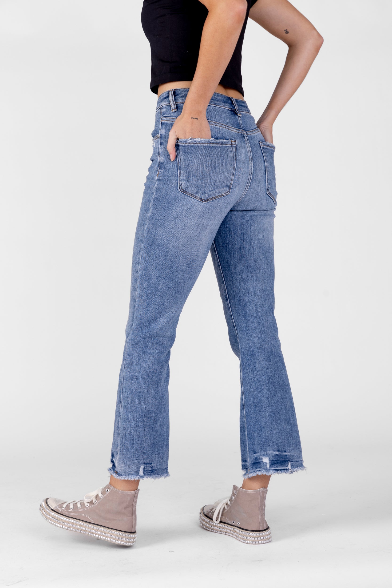 Kelli High Rise Ankle Flare Jeans - fab'rik
