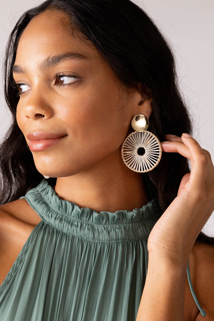 Abby Raffia Dangle Earrings - fab'rik