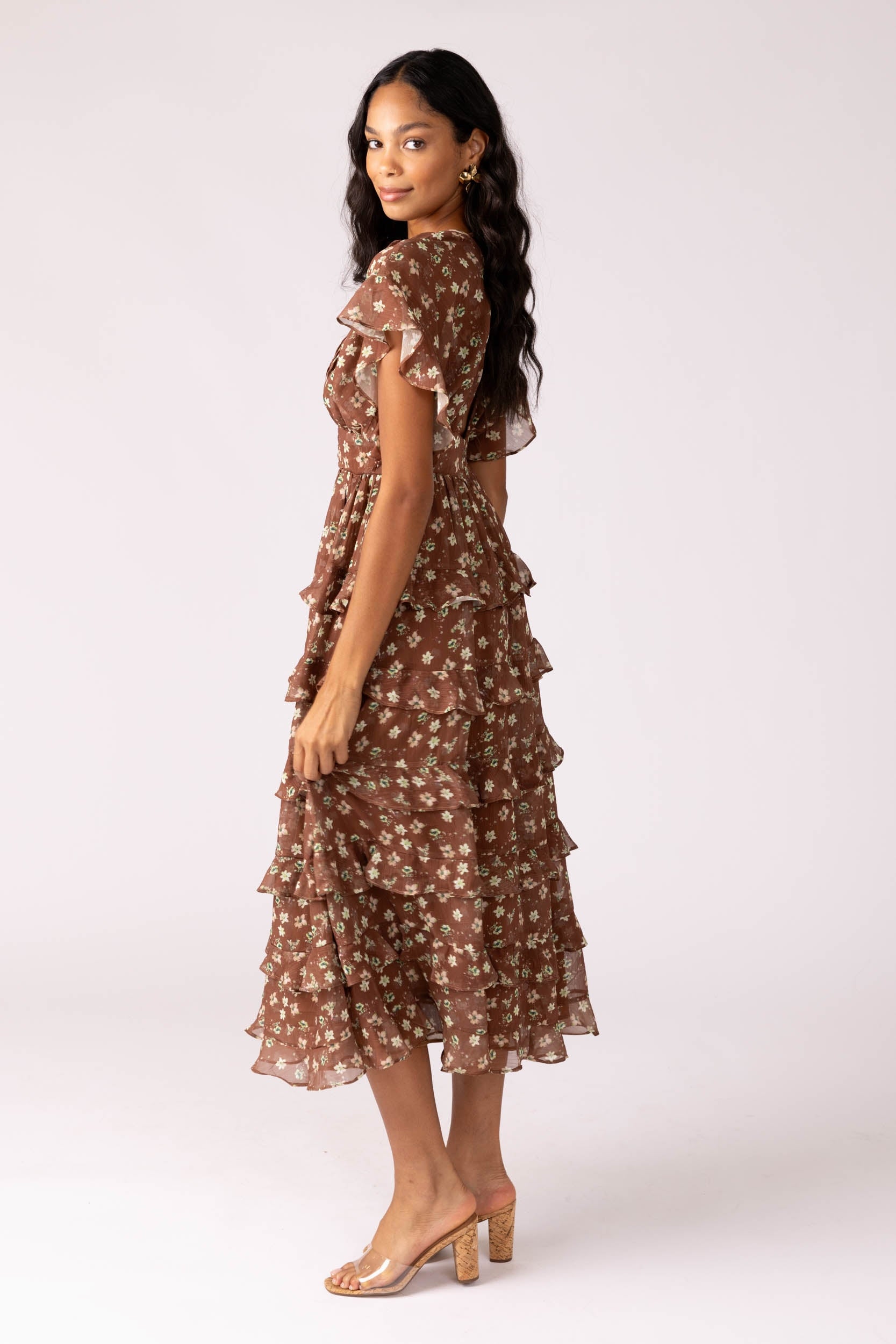 Amanda Floral Ruffle Maxi Dress - fab'rik