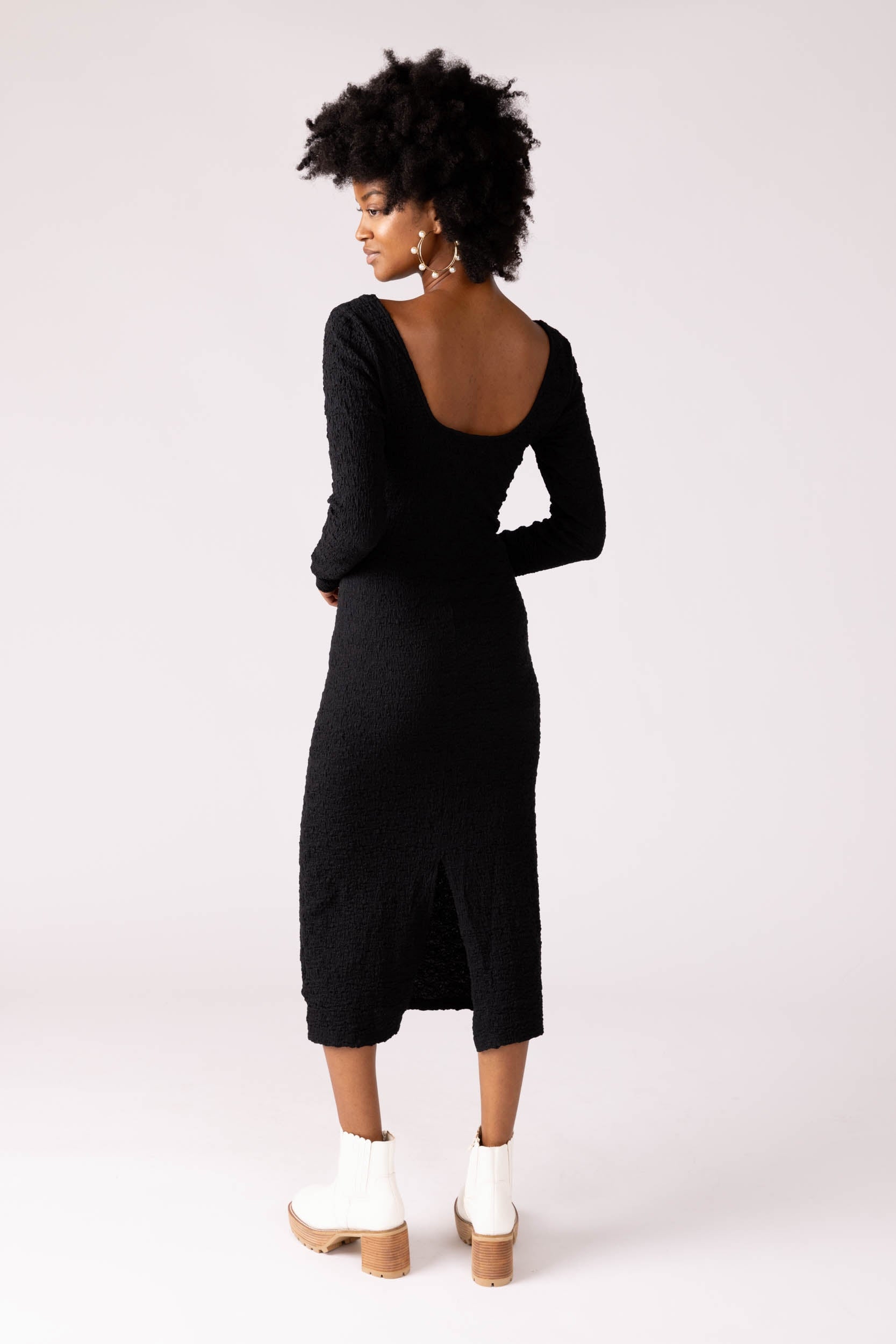 Karmen Textured Bodycon Dress - fab'rik