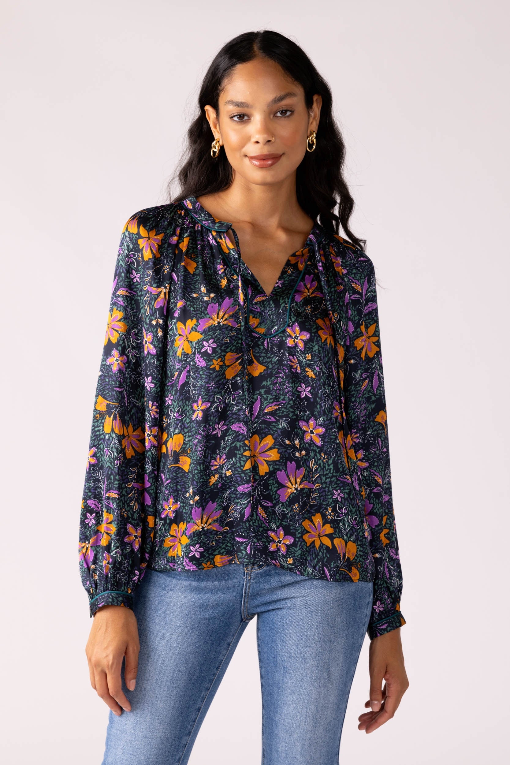 Joy Tie Front Blouse - fab'rik