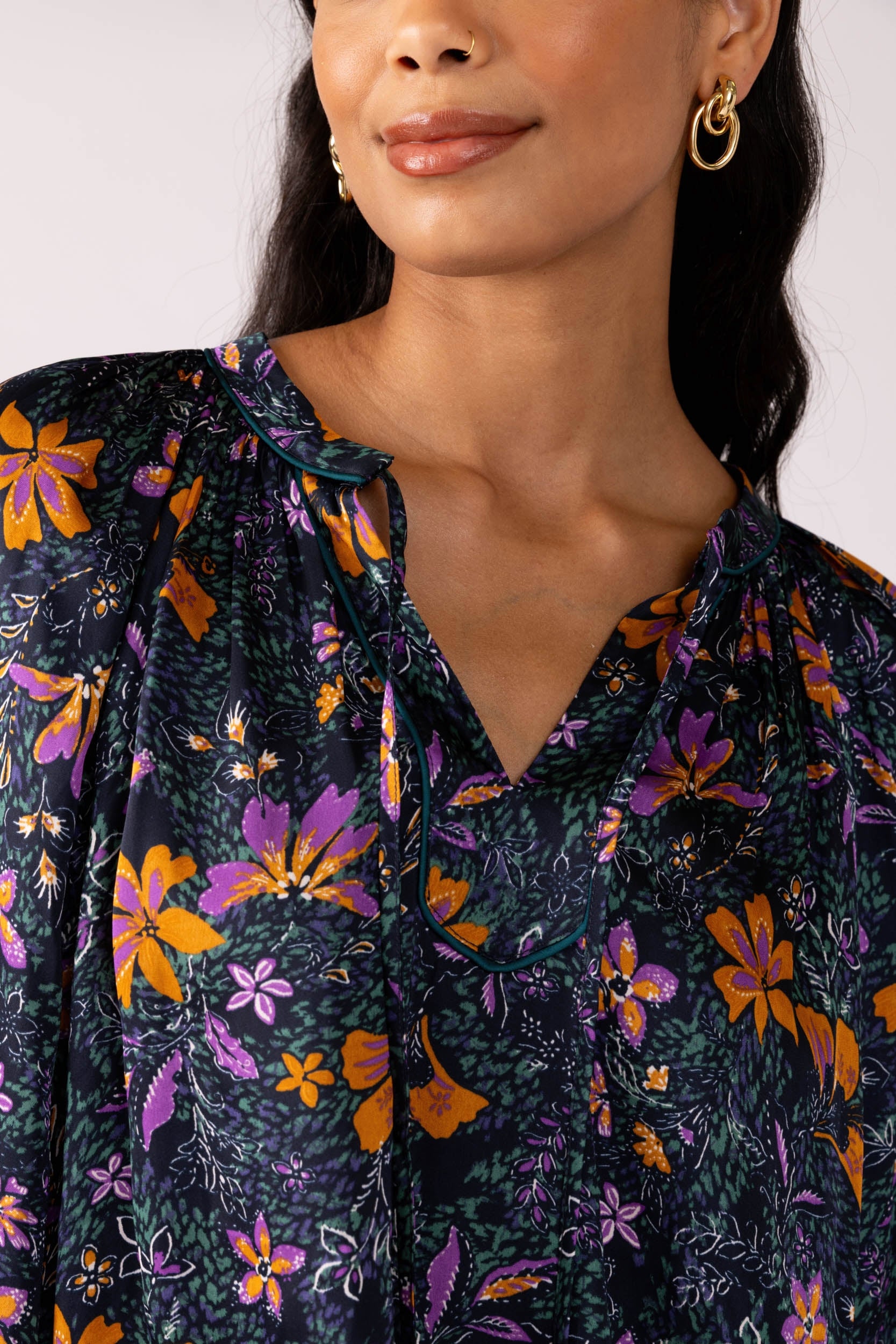 Joy Tie Front Blouse - fab'rik