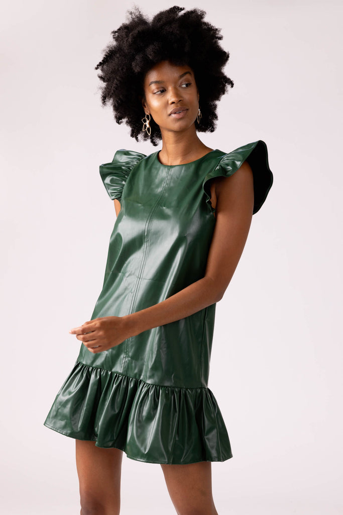 Bambi Leather Mini Shift dress - fab'rik