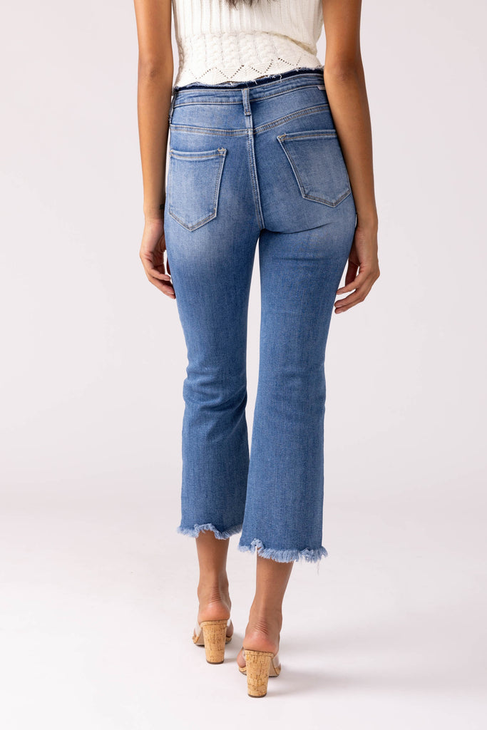 Krissa Cropped Flare Jeans - fab'rik