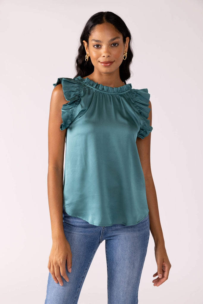 Idina Ruffle Sleeve Top - fab'rik
