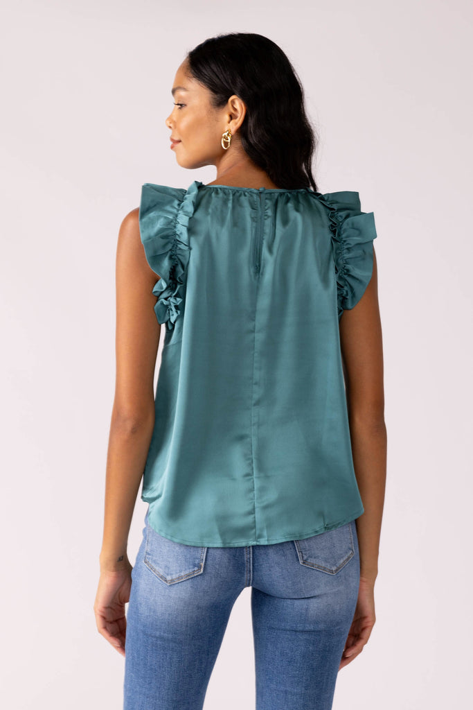 Idina Ruffle Sleeve Top - fab'rik
