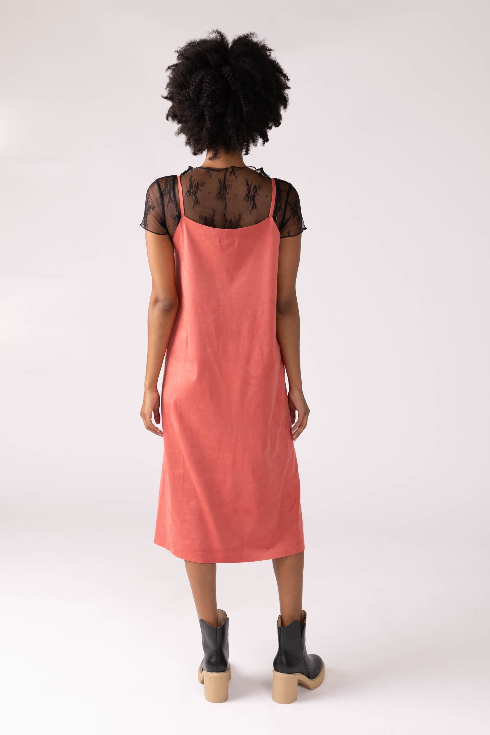 Alex Faux Suede Slip Dress - fab'rik