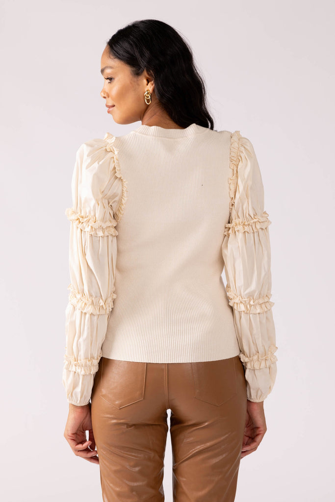 Sofia Woven Detail Sweater - fab'rik