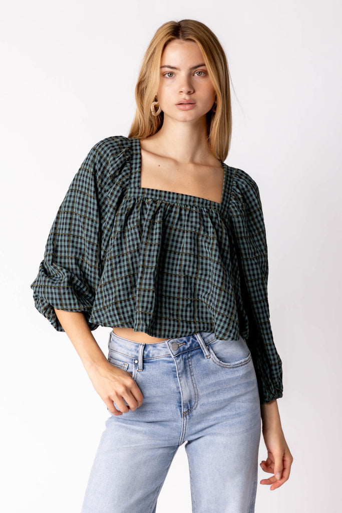 Jade Plaid Blouse - fab'rik