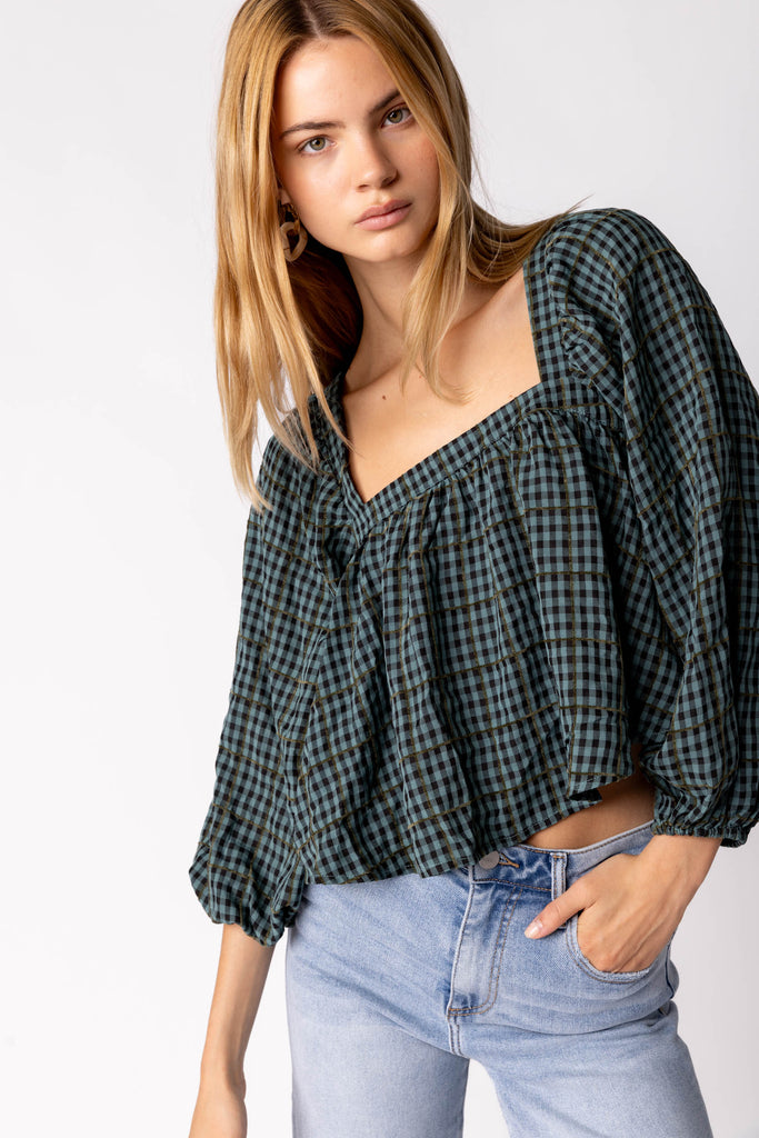 Jade Plaid Blouse - fab'rik