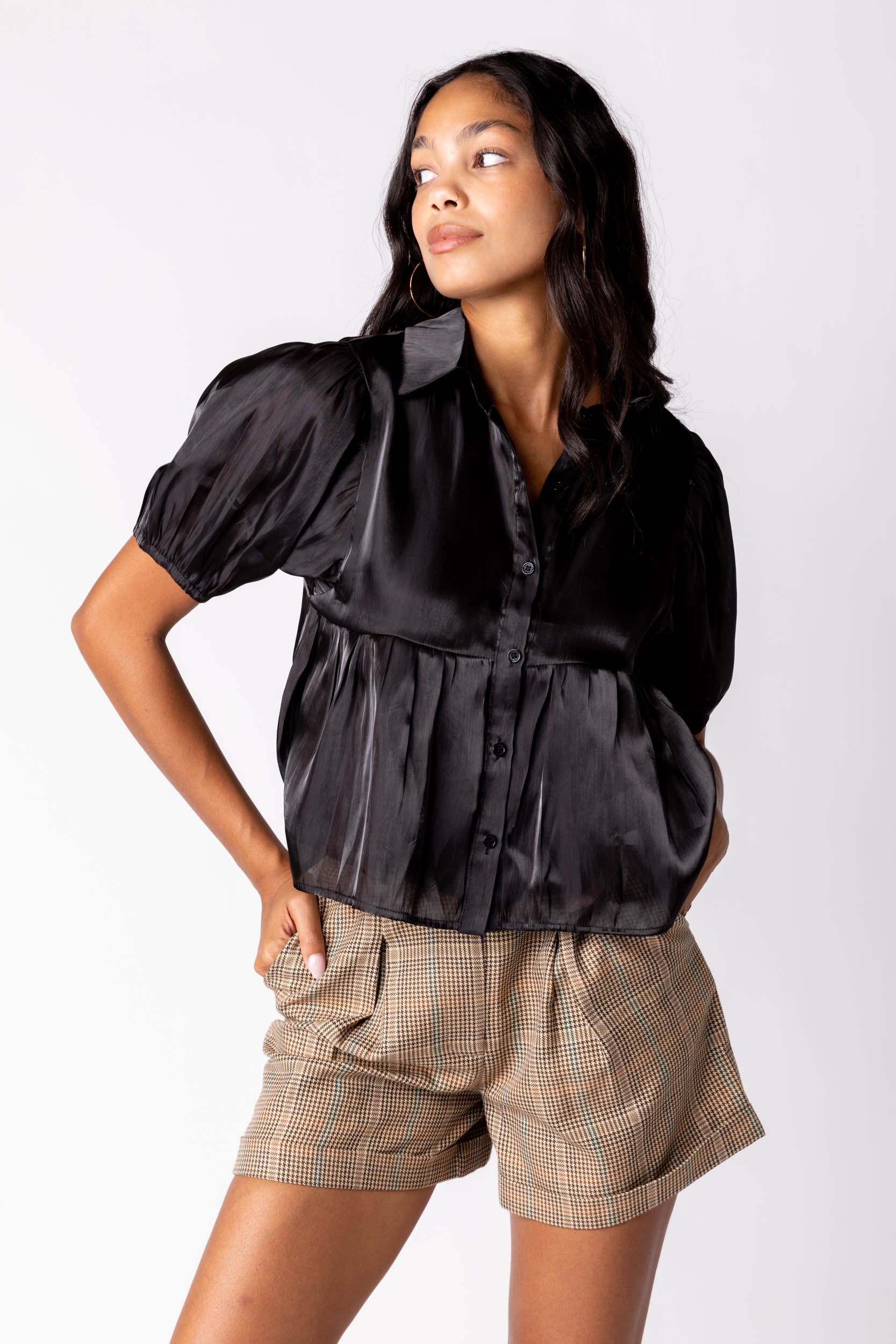 Kailey Peplum Hem Blouse - fab'rik