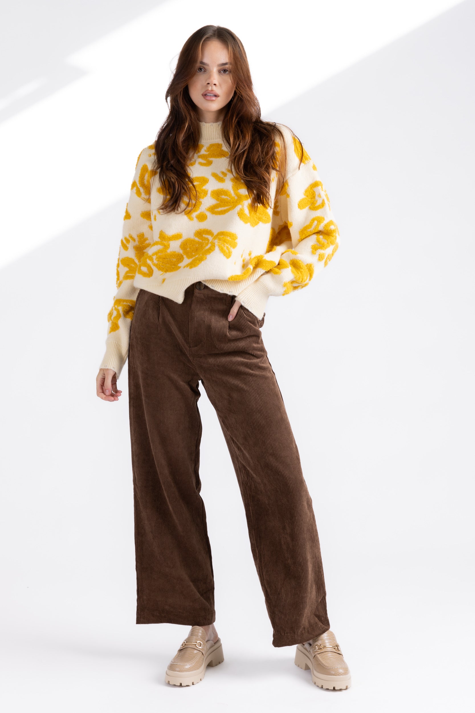 Kimberly Corduroy Wide Leg Pants - fab'rik