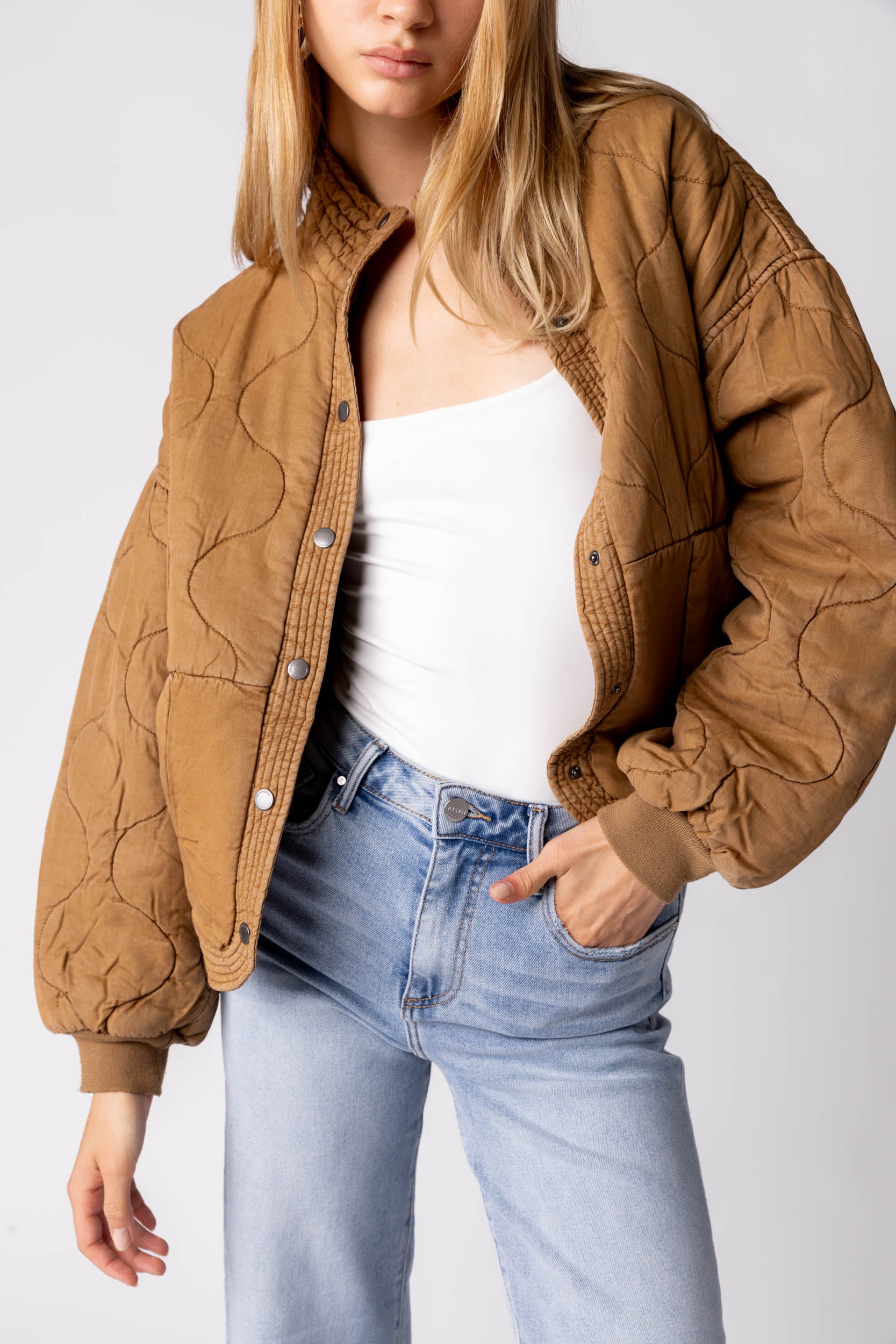 Blank NYC Chai Tea Quilted Jacket - fab'rik