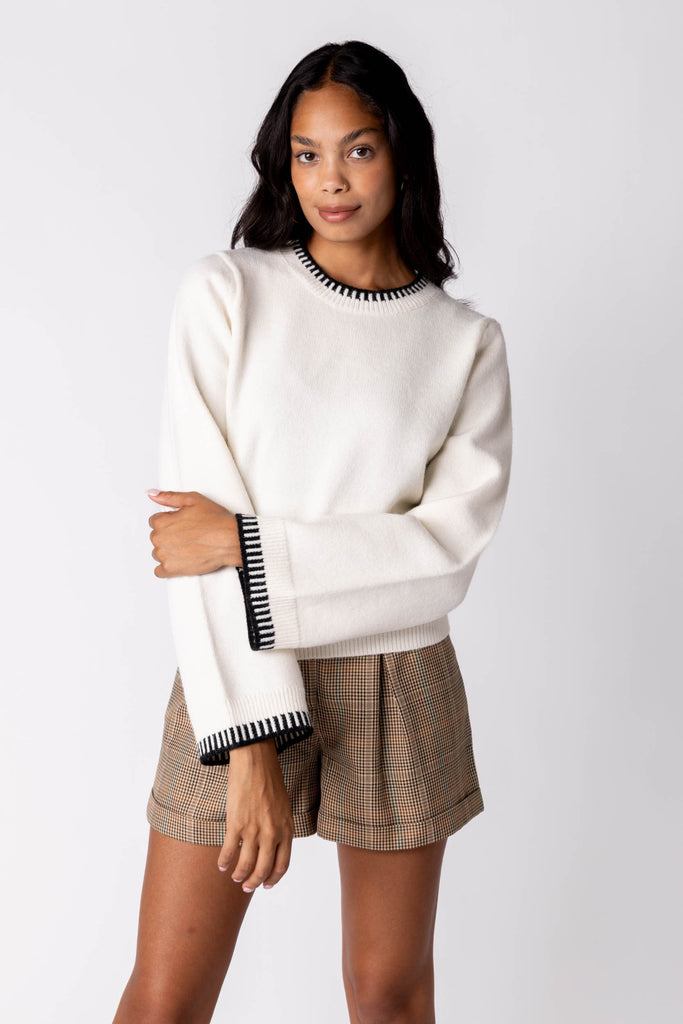 Wren Contrast Stitch Sweater - fab'rik