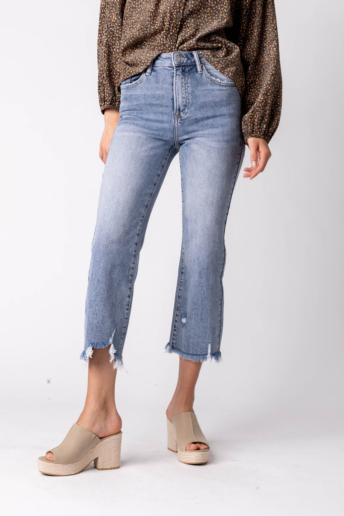 Helena Cropped Straight Leg Jeans - fab'rik