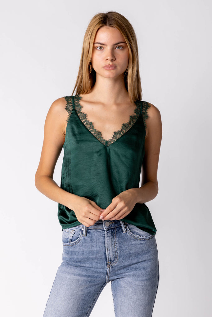 Camden Lace Trim Tank - fab'rik