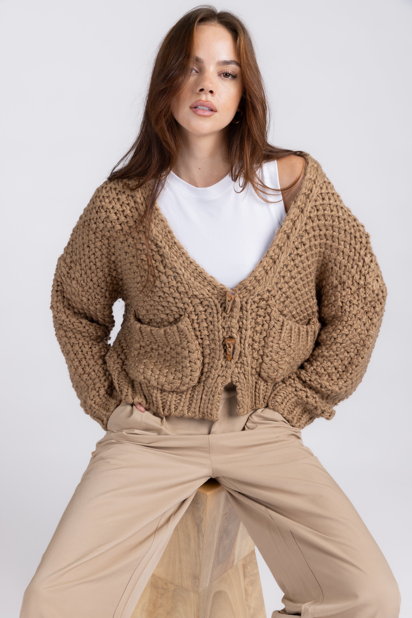 Sandra Cable Knit Cardigan - fab'rik