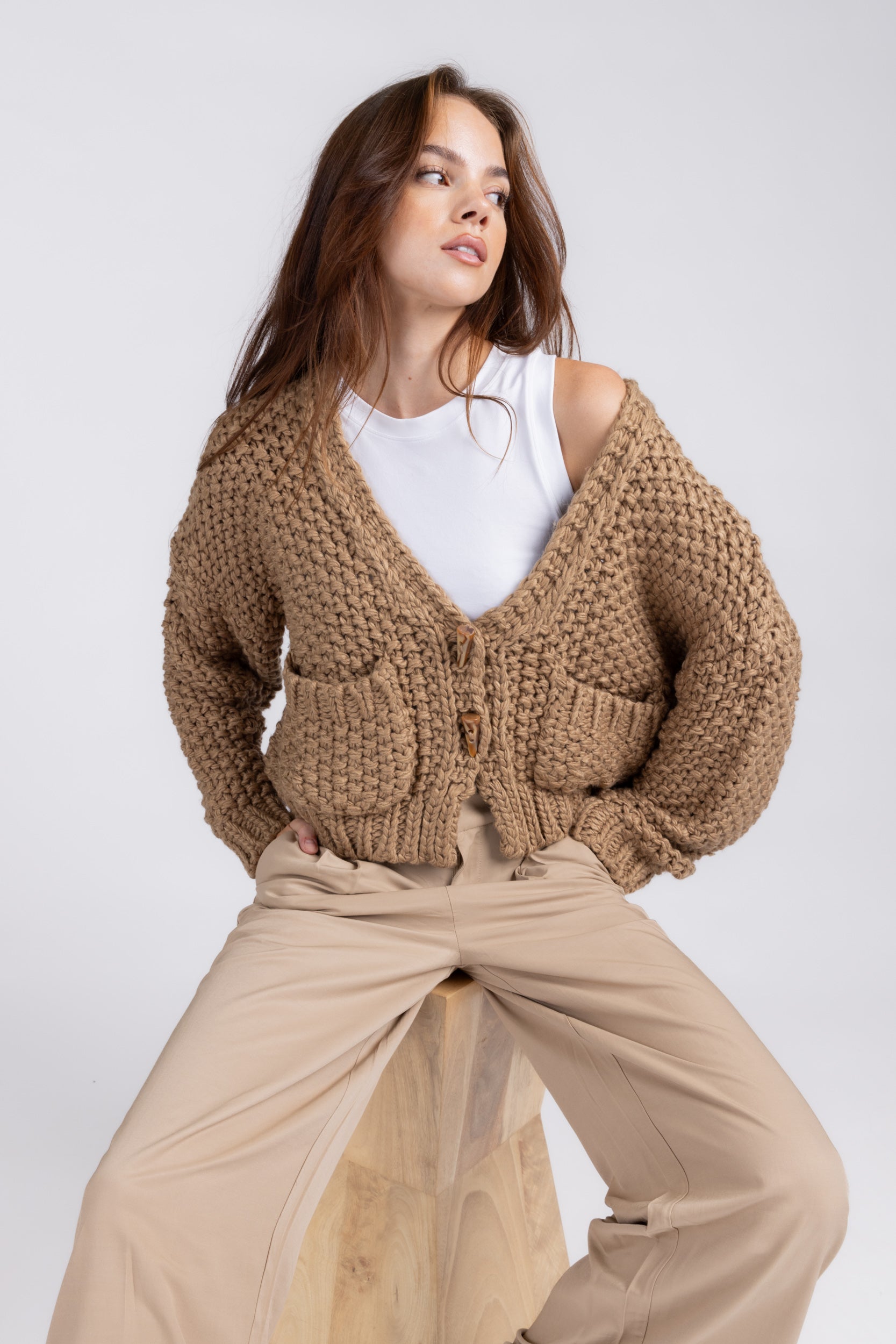 Sandra Cable Knit Cardigan - fab'rik