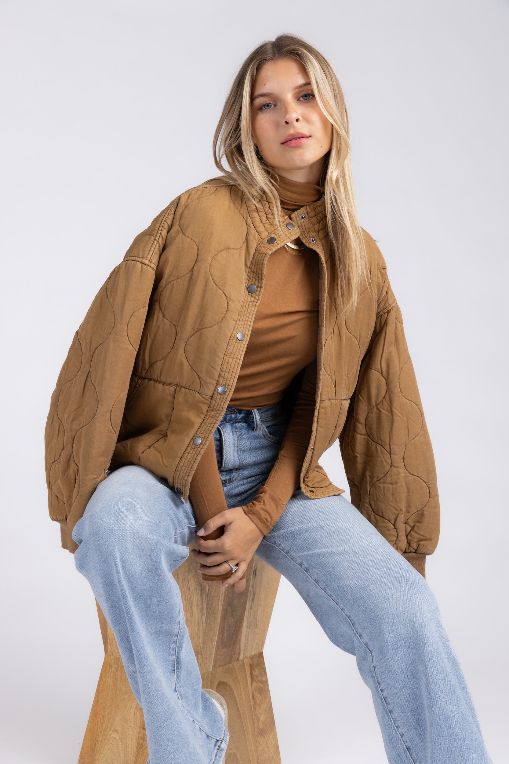 Blank NYC Chai Tea Quilted Jacket - fab'rik