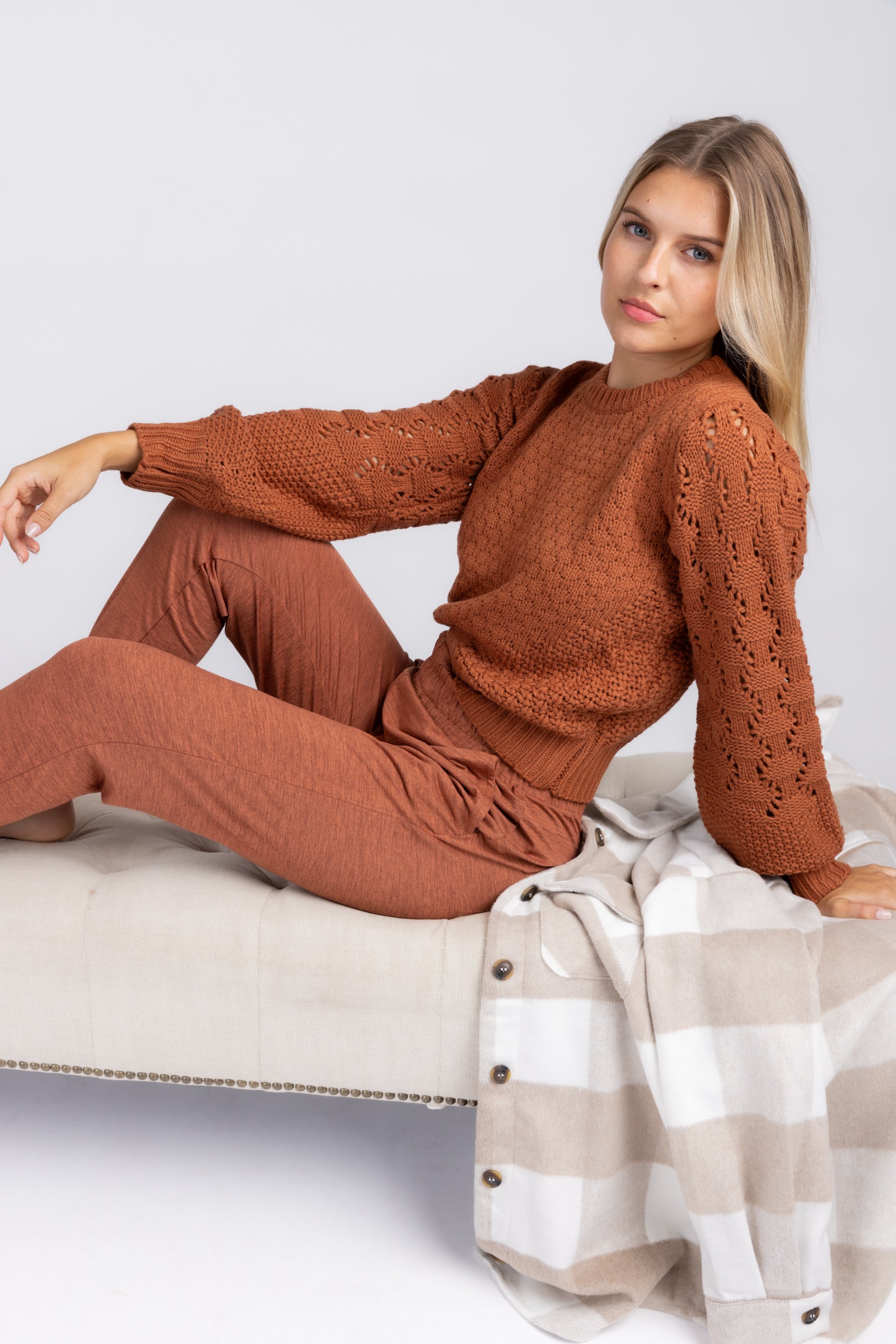 Jaylee Contrast Stitch Sweater - fab'rik